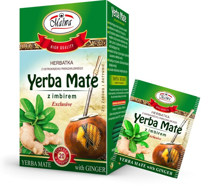 MALWA TEA HERBATA YERBA MATE Z IMBIREM 20 TB Herbaty Malwa Home Sklep ...